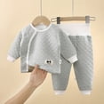thumbnail image 2 of TOWED22 Toddler Boys Girls Pajamas 2 Piece Long Sleeve Pjs Set Cotton Kids Fall Winter Sleepwear 3 6 9 12 18 24 Months 2 3 4 5 6 7 8 9 Years(Light Gray,18-24 M), 2 of 6