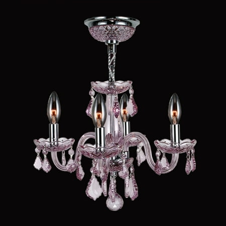 1 Tier Lighting Worldwide Lighting W83100C16-PK Clarion 4-Light 1 Tier 16
