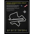 thumbnail image 2 of Rogan, Mark 19x24 Black Ornate Wood Framed with Double Matting Museum Art Print Titled - SIlverstone Circuit BL, 2 of 4
