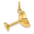 thumbnail image 3 of 14K Yellow Gold Champagne Glass Charm, 3 of 5