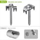 thumbnail image 2 of Grapas para Cercas, Clavos para Cercas para Madera Blanda, Grapas para Cercas de Alambre Reutilizables, Tornillos para Cercas de y Tejidas, 50 Sujetadores para Cercas, 2 of 5