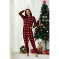 thumbnail image 4 of U2SKIIN Couple Onesie Pajama Sets, Hooded Zipper Christmas Matching Plaid Pjs Set for Men and Women Soft Warm Jumpsuit (Womens Buffalo Plaid-Red, M), 4 of 4