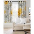 thumbnail image 2 of Yellow White Floral Blackout Curtains for Bedroom Living Room Darkening Curtains 63 Inches Long Spring Botanical Watercolor Flowers Window Curtain 2 Panels Set Window Treatment Grommet Drapes 42"x63", 2 of 9