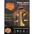 thumbnail image 6 of Weilanxin Men's Winter Jacket with Hood Fleece Lined Water Repellent Windproof Thicken Parka Winter Coat for Skiing Hiking Work, 6 of 11