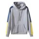 thumbnail image 1 of Sudadera con capucha de manga larga raglán para hombre Sudadera con capucha con cordón de bloque de color casual Pompotops  oipoqjl15600, 1 of 9