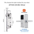 thumbnail image 2 of Tuya Biometric Fingerprint Smart Door Locker Hotel Keyless Entry Home Handle App Unlock Digital Intelligent Lock ,More Secure, 2 of 7