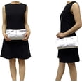 thumbnail image 5 of Pleated silk surface polyester dinner bag, simple and generous ladies clutch bag-Silver, 5 of 5