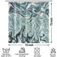 thumbnail image 5 of Marble Shower Curtain Blue Abstract Art Decor Waterproof Fabric for Bathroom Stalls and RVs Ideal for a Modern and Elegant Bathroom Makeover Includes Hooks (72"x72 inches), 5 of 6