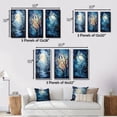 thumbnail image 4 of Designart "Blue White Tree Moonlit form I" Landscape Trees Framed Wall Art Set Of 3 - Blue Trees Frame Canvas Set For Living Room Decor, 4 of 7