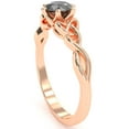 thumbnail image 5 of Celtic Trinity Knot Black Onyx Engagement Ring In 14k Rose Gold, 5 of 6