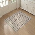thumbnail image 3 of ODIKA 3'x5' Washable Throw Rug Pink Feminine Tied Rows Alternating Striped Vintage Round for Entryway, Kitchen, Mudroom, Stain Resistant, Low Profile, Non-Slip, 3 of 7
