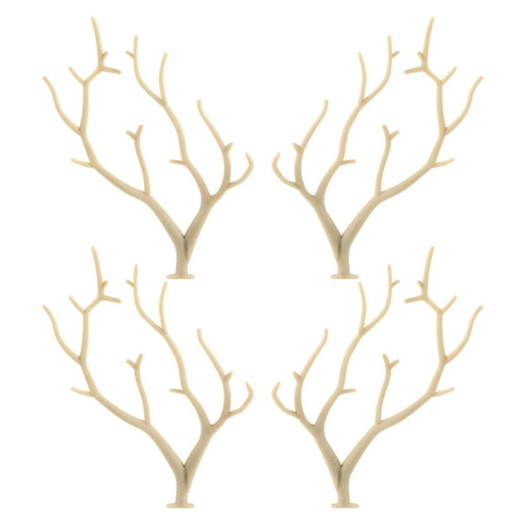 10 Pcs Artificial Antler Tree Branches Outdoors Antlers for Crafts Beige