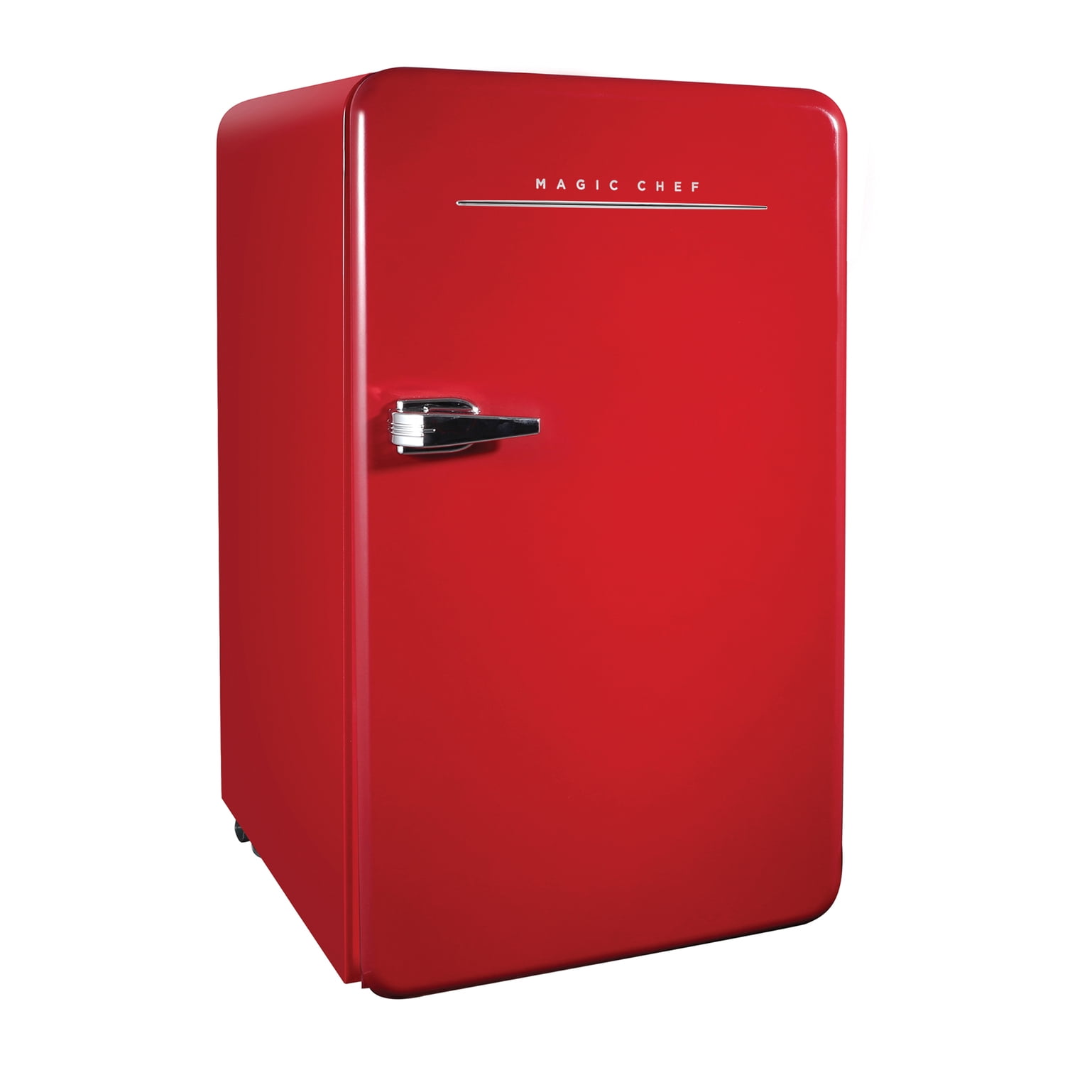 Magic Chef 0.7-cu. ft. 700-Watt Retro Countertop Microwave and 3.2-cu. ft. Energy-Star Certified Retro Mini Fridge Kit, Red
