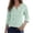 Light Green, variant on NinXxx Women's Fashion Casual Jacquard Three Quarter Sleeve Blouse S