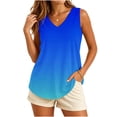 thumbnail image 2 of Molidfa Women's V-Neck Sleeveless Gradient Color Relaxed Fit Casual Cami Modern Summer Top, 2 of 4