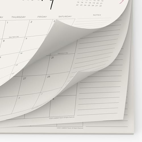 Quivanta Desk Calendar 2026 with Desktop Mat, Desk Pad Calendar 15"x 12" From January 2026 to June 2027, Desk Calendar for Home Office and School, Easy Planning, Apricot