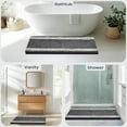 thumbnail image 4 of Non-Slip Bathroom Rug 30" x 46" - Super Absorbent & Quick Dry Shaggy Microfiber Bath Mat, Machine Washable Plush Throw Rug for Bathtub, Shower and Sink, Charcoal, 4 of 14