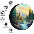 thumbnail image 5 of Spare Tire Cover Mountains Nature Scenery Wheel Covers Weatherproof Universal Wheel Protectors for Rv SUV Truck Travel Trailer Camper, 5 of 10