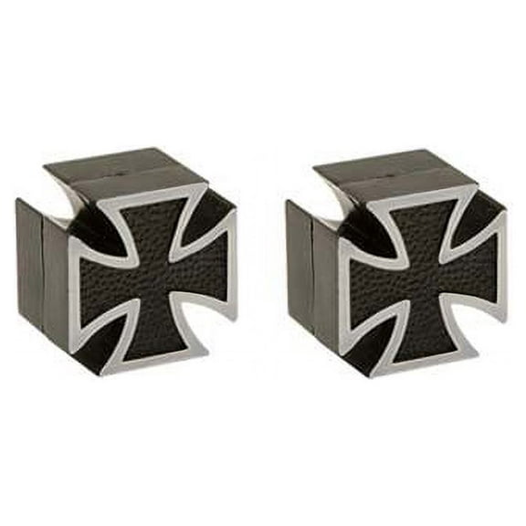 Iron Cross Valve Caps Black.