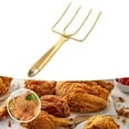 thumbnail image 5 of deevoka Stainless Steel Turkey Fork Roaster Fork for Camping Picnic Barbecue Gold, 5 of 7