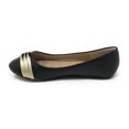 thumbnail image 4 of Victoria K Women's Gold Buckle With Two Tone Straps Ballerina Flats, 4 of 5
