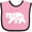 Pink and Black, variant on Inktastic West Virginia White Bear Silhouette Boys or Girls Baby Bib