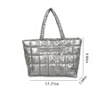 thumbnail image 3 of Hfyihgf Puffer Tote Bag for Women Quilted Puffy Handbag Lightweight Winter Down Cotton Padded Shoulder Bag Down Padding, 3 of 7