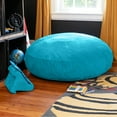 thumbnail image 6 of CC Home Furnishings Kids Cocoon Microsuede Bean Bag Chair - 48" - Aqua Blue, 6 of 8