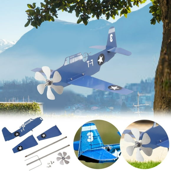 BotaniNest Weather Vane 3D Airplane Shape Sturdy Stainless Steel Airplane Weather Vane Wind Windmill For Garden Patio Yard Outdoor Airplane Wind Sculpture Sculpture