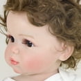thumbnail image 2 of Realistic Reborn Baby Boy Doll -schoolchildren Boy 22 inch Doll Brown Rooted Hair/Brown Eyes/Sweet face/Light Skin Tone with Soft Blanket-My Deer, 2 of 16