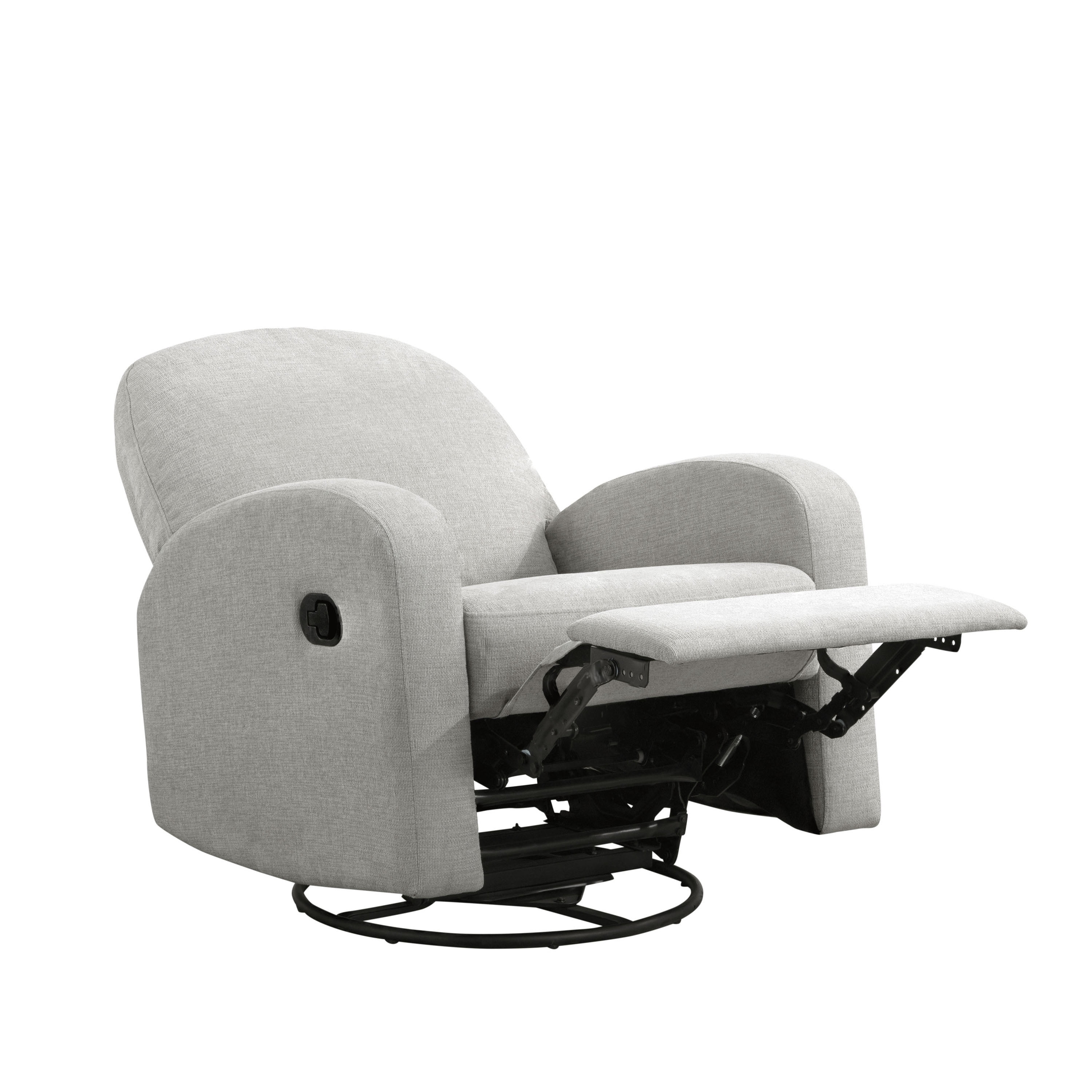 Relax-A-Lounger Pearson Modern Swivel Recliner, Light Gray Fabric