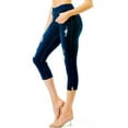 thumbnail image 3 of Women's Ripped Distressed Denim Capris Stretch Pull On Capri Jeans Size S-3XL, 3 of 5