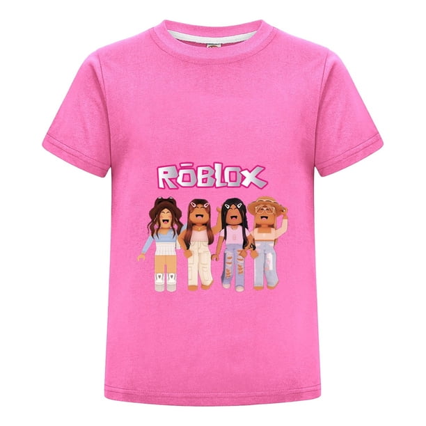 Playera Roblox para Ninas Niño, Camiseta de Algodón Infantil con Estilo de Videojuego, Ropa Casual para Uso Diario y Regalo
