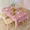 thumbnail image 3 of Rectangle Boho Waterproof Tablecloth 60×102 Inch,Bohemian Style Floral Vintage Reusable Indoor/Outdoor Durable Table Cover for Party Kitchen Dinner Room Decor, 3 of 6