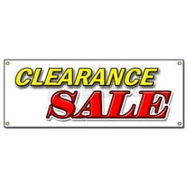 SignMission  72 in. Clearance Sale Banner Sign - Retail