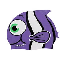 Sporti Jr. Clownfish Silicone Swim Cap, Fun Fin, Latex-Free, Child Sized