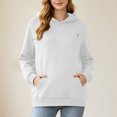thumbnail image 4 of WAGUTH Maternity Nursing Hoodie for Women Long Sleeve Pullover Sweatshirt with Discreet Breastfeeding Zippers and Pocket for Fall Winter, 4 of 6