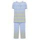 thumbnail image 3 of Conjunto de Pijama de las Mujeres Suelto Impreso Cuello Redondo Botón Hasta Capris, Dos Piezas Conjunto de Pantalones Cortos para Casual Y Sueño, 3 of 5