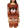 thumbnail image 2 of Women's Revolution Printed Bell Sleeve Dress, 2 of 7