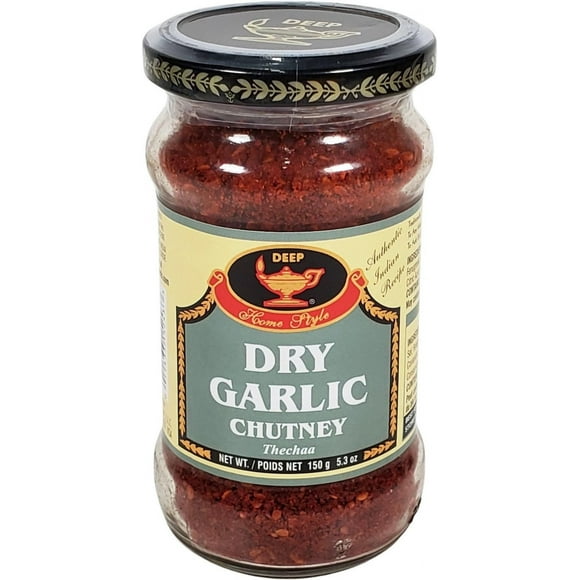 Deep - Dry Garlic Chutney - Pack of 12 - 150g - The Flavor of India in Every Bite (12ct)