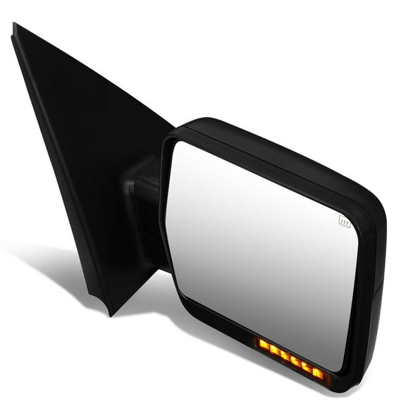 DNA Motoring TWM-018-T888-BK-AM-R For 2004 to 2014 Ford F150 Black Powered Heated Glass   Turn Signal Light Side Towing Mirror (Right / Passenger)