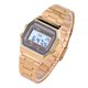 thumbnail image 5 of Reloj de pulsera rectangular con correa de acero inoxidable electrónico con luz trasera LED digital (dorado), 5 of 8
