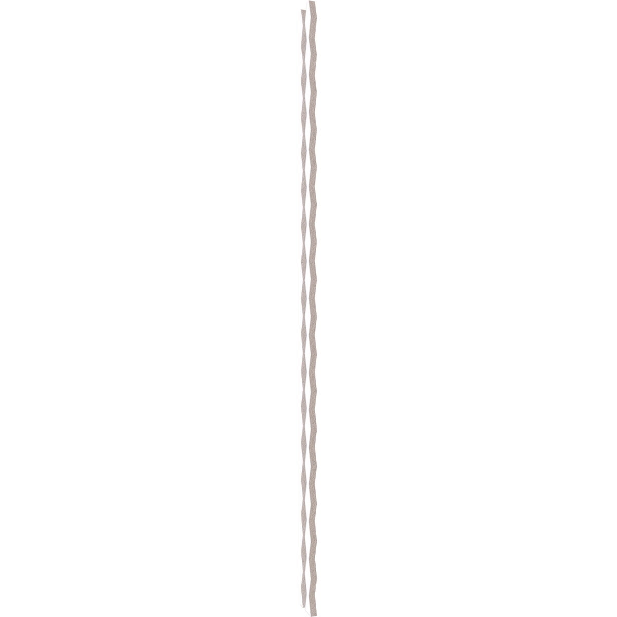Ekena Millwork 94"H x 1"T Cimarron PVC Adjustable Decorative Slat Wall Panel Kit, Unfinished (contains 23 Slats + 1 Straight Edge Starter Slat)