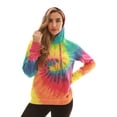 thumbnail image 4 of Just Love Loop Terry Hoodie for Women 6920-10195-RED-2X (Large, Tie Dye Bright Swirl), 4 of 4