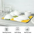 thumbnail image 4 of Iauyy Dish Drying Mat for Kitchen Counter, Super Absorbent & Hanging 16x18 / 18x24 Inch (S/M) Lemon Pattern, 4 of 8