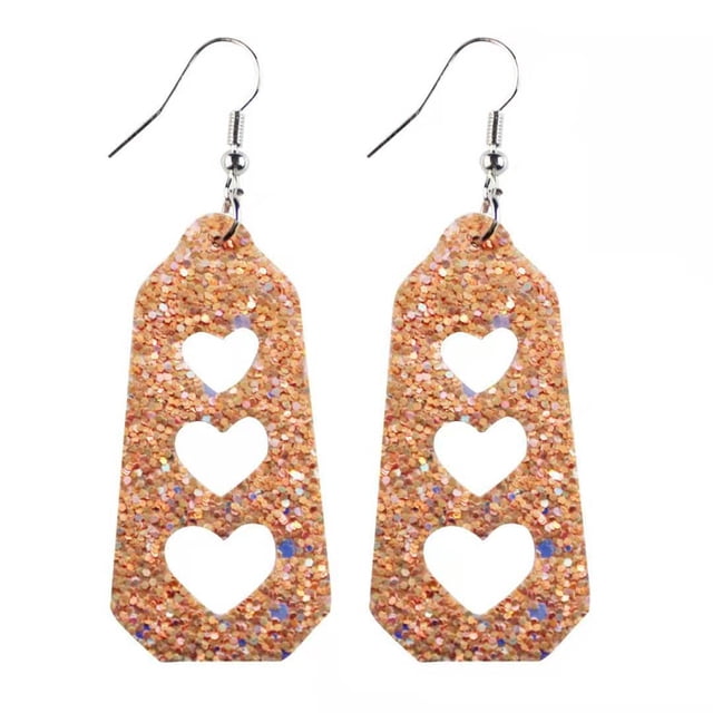 Minnieouse Pendientes Cuero Labio Oreja Cuelga En forma de corazón Joyería hueca Adornos de aretes Favores de fiesta Regalo de San Valentín Boda Ropa, zapatos y accesorios Miscelánea tipo 14 Minnieouse AP010115-13