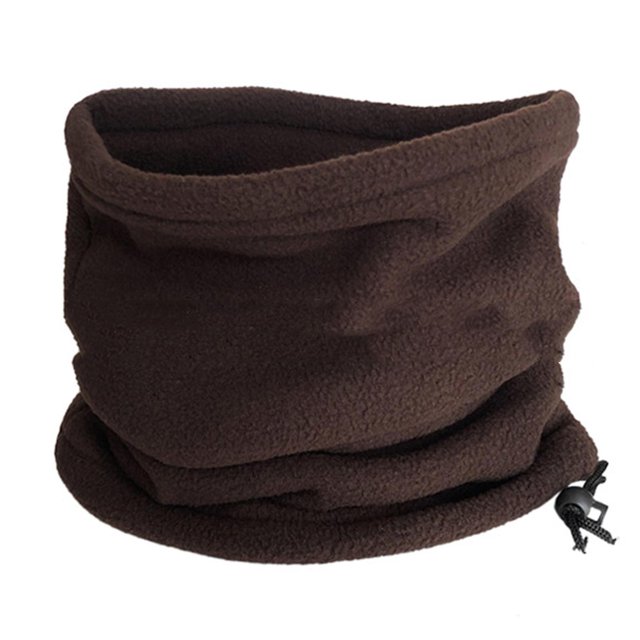 Unisex invierno al aire libre Color sólido suave grueso polar cuello calentador polaina cubierta sombrero