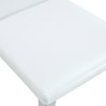 thumbnail image 5 of NYEESS Set of 4 White PU Dining Chairs with Silver Metal Legs, Modern Minimalist Style, 5 of 11