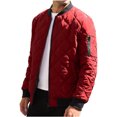 thumbnail image 2 of LANGWYQU Spring Fall Men Solid Casual Stand Collar Zipper Jacket Coat, 2 of 5
