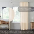 thumbnail image 6 of VHC Brands Tobacco Cloth, Farmhouse Curtain Panel, Natural, 96x40, 6 of 11